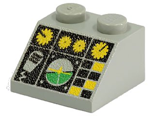 LEGO part Slope 45 2 x 2 with Flight Control Pattern (3039pc5)