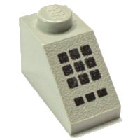 LEGO part Slope 45 2 x 1 with Keypad with Black Buttons Pattern 3040p32