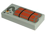 LEGO part Tile 1 x 2 with Dynamite Pattern 3069p03