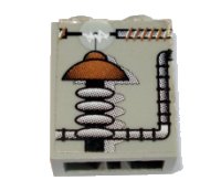 LEGO part Mattone 1 x 2 x 2 con Supporto Asse Interno con motivo Attrezzature Laboratorio (Adesivo) - Set 1382 3245bpb07
