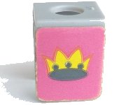 LEGO part Minifigure Vest with Crown on Purple Background Pattern (Stickers)  - Sets 375 / 6075 3840pb02