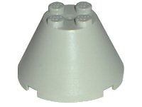 LEGO part Cone 4 x 4 x 2 without Axle Hole 3943a
