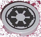 LEGO part Tile, Round 2 x 2 with SW Imperial Logo Pattern 4150ps5