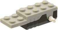 LEGO onderdeel Pullback Motor 6 x 2 x 1 1/3 with Black Base, White Shafts (Motor 1) 41857c01