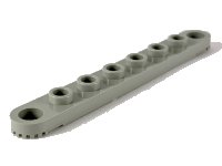 Technic, Plate 1 x 8 with Toothed Ends, número de pieza LEGO 4442