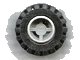 LEGO part Wheel 11mm D. x 12mm, Hole Notched for Wheels Holder Pin with Black Tire Offset Tread Small Wide (6014b / 6015) 6014bc01