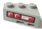 LEGO part Wedge 3 x 2 Left with Taillights Pattern (Sticker) - Set 8479 6565pb05