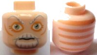 LEGO part Minifigure, Head Alien with SW Ki-Adi-Mundi Pattern 3626pb0622