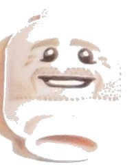 LEGO part Minifigure, Head Dark Tan Eyebrows, White Pupils, Dark Tan Stubble, Open Smile Pattern (Benedikt Höwedes) 3626pb1666