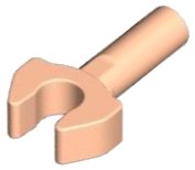 LEGO part Bar   1L with Clip Mechanical Claw - Cut Edges and Hole on Side 48729b