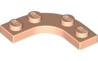 LEGO part Plate, Round Corner 3 x 3 with 2 x 2 Curved Cutout 68568