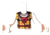 LEGO part Torso Mini Doll Girl Bright Light Orange Top, Red Belt, Red Shirt and Rose Necklace Pattern, Light Nougat Arms with Hands FTGpb222c01
