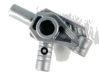 LEGO onderdeel Minifigure, Weapon Pistol, Bar on Front, Studs on Sides, Handle on Back and Bottom 50018b