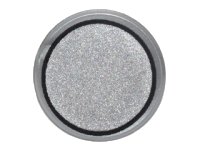 LEGO part Tile, Round 1 x 1 with Silver Circle with Black Border Pattern 98138pb041