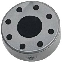 LEGO part Tile, Round 1 x 1 with Black Center Circle and 8 Dots Pattern 98138pb459