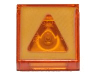 LEGO part Baldosa 1 x 1 con Patrón de Triángulo Transparente 3070pb130