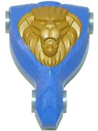 LEGO part Large Figure Torso KK with King Mathias Pattern - Series 2 - Lion Head Relief 53346c01pb01