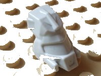 LEGO part Minifigure, Head, Modified Bionicle Piraka Thok Plain 55240