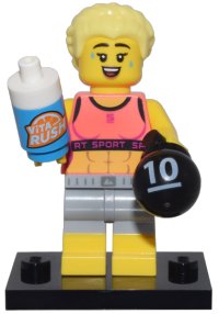 LEGO onderdeel Fitness Instructor, Series 25 (Complete Set with Stand and Accessories) col25-7