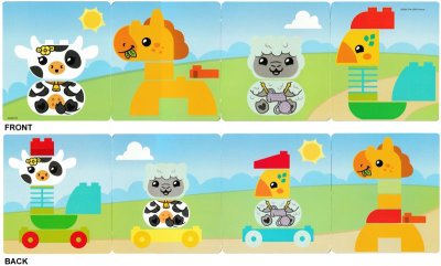 LEGO part Set 10412 - Activity Cards - Leporello Booklet of 4 Cards (6482315)