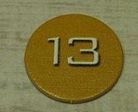 LEGO part BIONICLE Quest for Makuta: Adventure Game - Token, Rahi Tiger value 13 00747token25