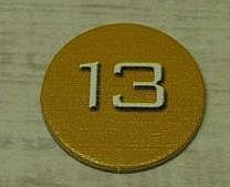 LEGO part BIONICLE Quest for Makuta: Adventure Game - Token, Rahi Tiger value 13 (00747token25)