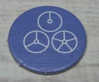 LEGO part BIONICLE Quest for Makuta: Adventure Game - Token, Temple Key Token 2 00747token38