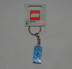 LEGO part 2 x 4 Brick - Blue Key Chain (850152)