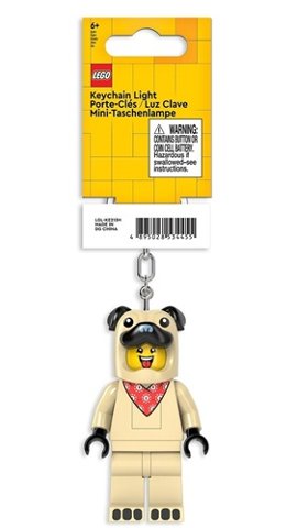 LEGO part LED Key Light Pug Guy Key Chain (LEDLITE) (LGL-KE213H)