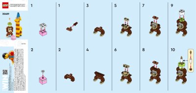 LEGO part Birthday Party Animals paper bag (30689-1)