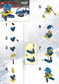 LEGO part Joueur Bleu & But 3557-1