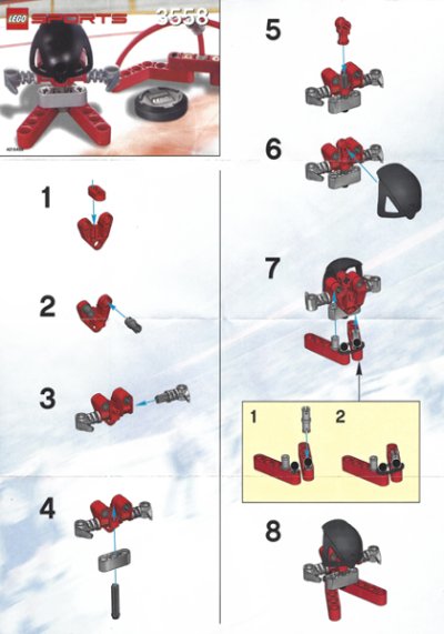 LEGO part Joueur Rouge & But (3558-1)