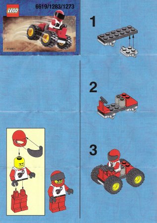 LEGO part Red Four Wheel Driver (6619-1)