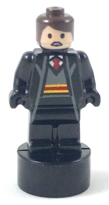 LEGO part Gryffindor Student Statuette / Trophy #1, Dark Brown Hair (90398pb027)