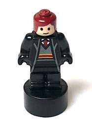 LEGO part Gryffindor Student Statuette / Trophy #2, Dark Red Hair 90398pb028