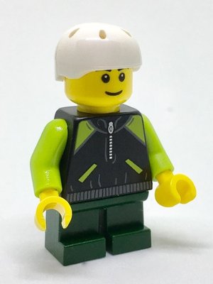 LEGO onderdeel Skateboarder - Lime and Black Jacket (cty0720)