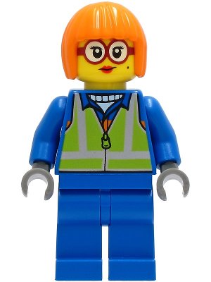 LEGO part Shirley Keeper - Blue Jacket, Safety Vest (cty1244)
