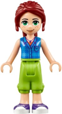 LEGO part Friends Mia - Lime Cropped Trousers, Blue Top frnd0236