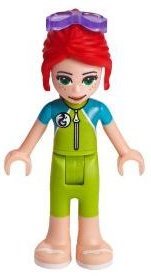 LEGO part Friends Mia - Lime Wetsuit, Sunglasses frnd0306
