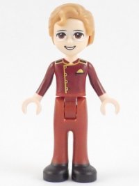 LEGO part Friends Julian - Dark Red Usher Uniform frnd0414