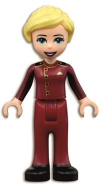 LEGO part Friends Stephanie - Dark Red Usher Uniform frnd0452