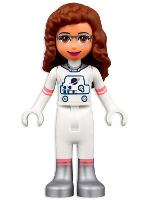 LEGO part Friends Olivia (Nougat) - White Spacesuit (frnd0518)