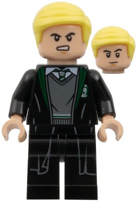 LEGO onderdeel Draco Malfoy - Slytherin Sweater and Black Robe (hp229)
