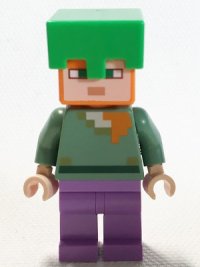 LEGO part Alex - Medium Lavender Legs, Bright Green Helmet min089