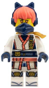 LEGO part Sora - Cat Headphones, Mask, Scabbard Armor with 1 Shoulder Pad njo1034