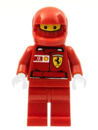 LEGO part F1 Ferrari Pit Crew Member - with Vodafone Shell Torso Stickers rac025s