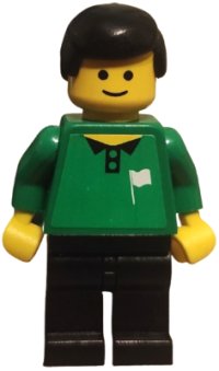 LEGO part Soccer Referee Green, Line - Black Legs, White Flag Torso Sticker (Shell) soc112s