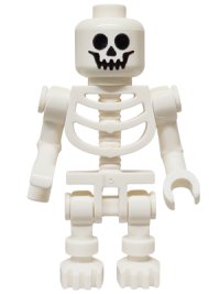 LEGO part Skeleton - Standard Skull, Bent Arms, Vertical Grip Left, Horizontal Grip Right twn526