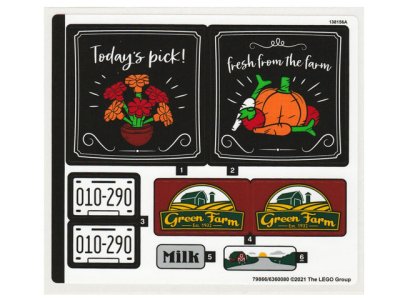 LEGO part Sticker Sheet for Set 10290, Sheet 1 - (79866/6360080) (10290stk01)