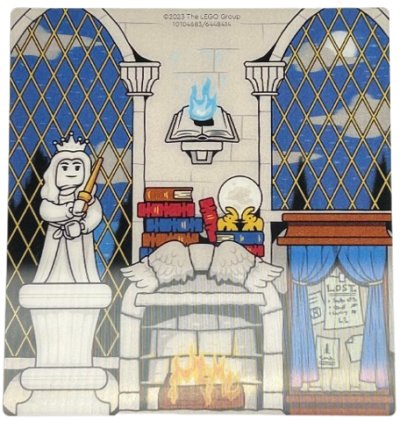 LEGO onderdeel Plastic 3D Backdrop with Ravenclaw Common Room Pattern (104683)